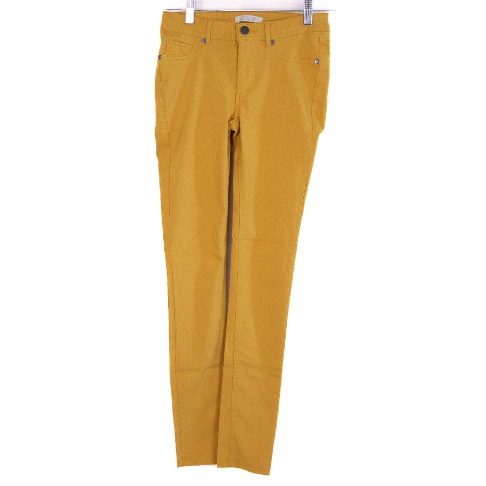 Active USA Mustard Yellow Skinny Jeans Bold Style, Size Small Pants